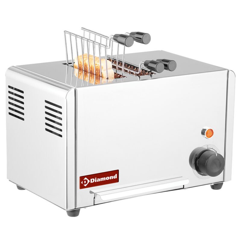 Elektrinė skrudintuvė (croque-monsieur), 2 žnyplės – nerūdijantis plienas.