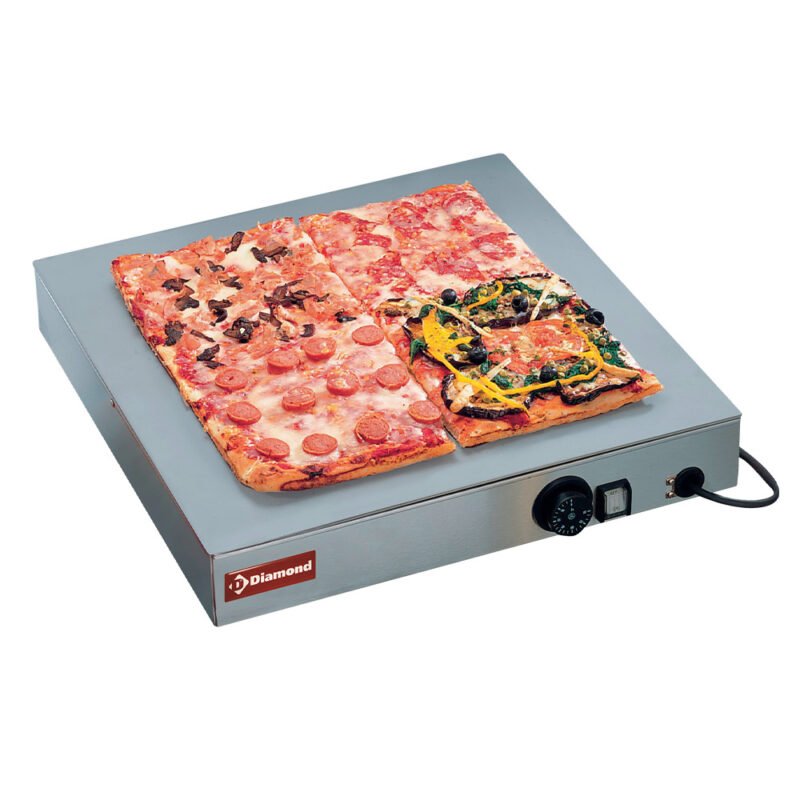PIZZA-BASE-SP-big Šildymo plokštė, nerūdijančio plieno paviršius