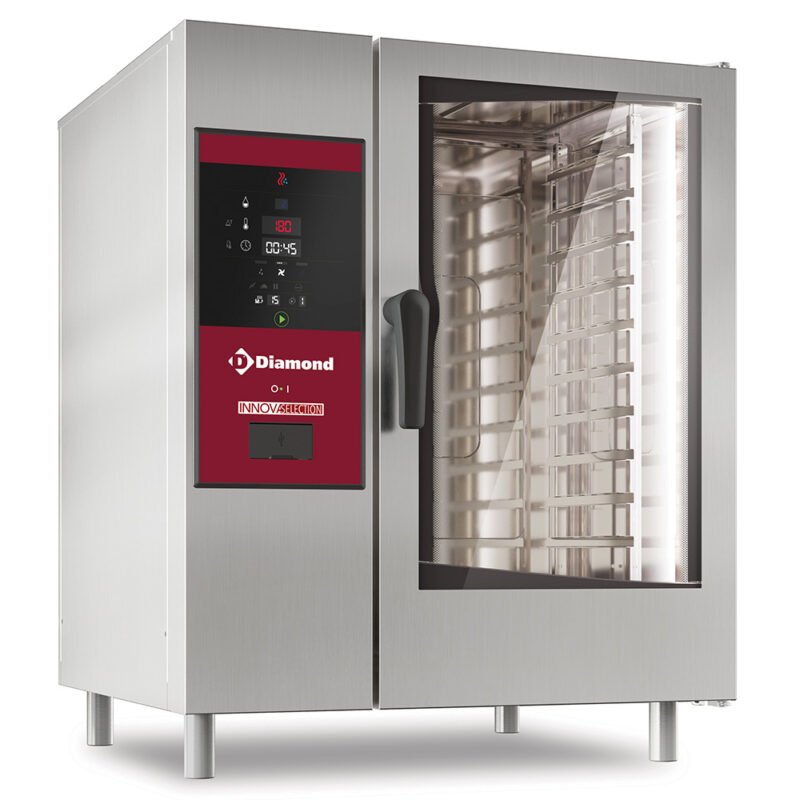 SDE-XC-10-big Elektrinė krosnelė su tiesiogine garo ir konvekcijos funkcija, 10xGN1/1+valymas