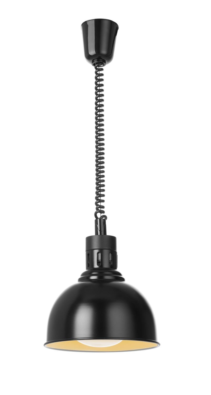 Kylančios ir nusileidžiančios šilumos lempos, kupolo formos, HENDI, Juodas, 230V/250W, ⌀250x(H)207mm