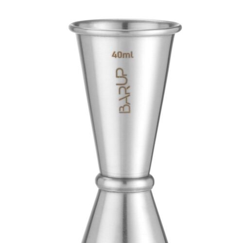 Matavimo indas 20/40 ml, BarUp, 0,04L, Sidabro, ⌀42x(H)100mm, Rotondo