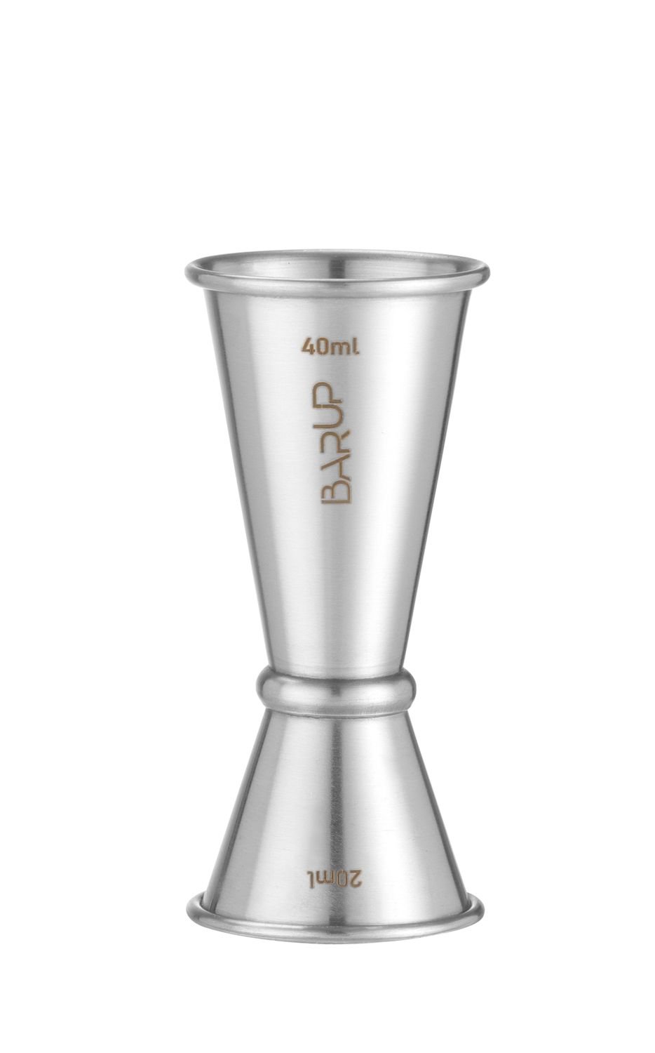Matavimo indas 20/40 ml, BarUp, 0,04L, Sidabro, ⌀42x(H)100mm, Rotondo