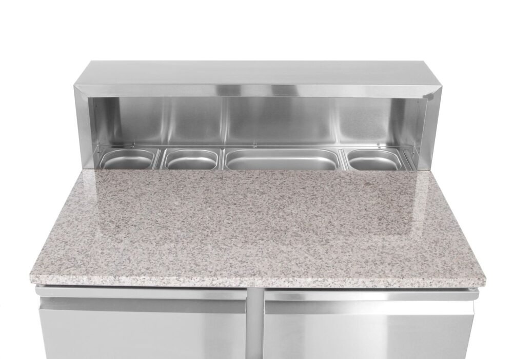 08711369232859_1 2 durų aušinimo stalas su antstatu ir stalviršiu iš granito, Arktic, 169L, 230V/310W, 700x900x(H)1082mm