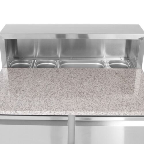 08711369232859_1 2 durų aušinimo stalas su antstatu ir stalviršiu iš granito, Arktic, 169L, 230V/310W, 700x900x(H)1082mm