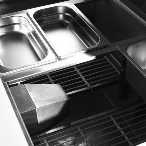 2 durų salotų aušinimo stalas su atidaromu dangčiu, Arktic, 169L, 230V/310W, 700x915x(H)875mm
