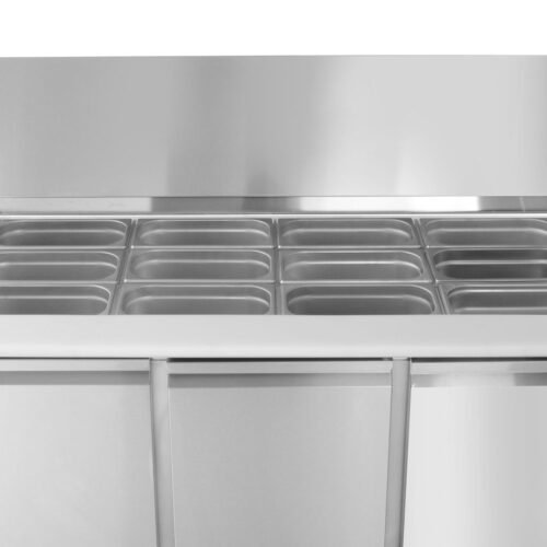 232811_open 3 durų salotų aušinimo stalas su atidaromu dangčiu, Arktic, 253L, 230V/310W, 700x1380x(H)868mm
