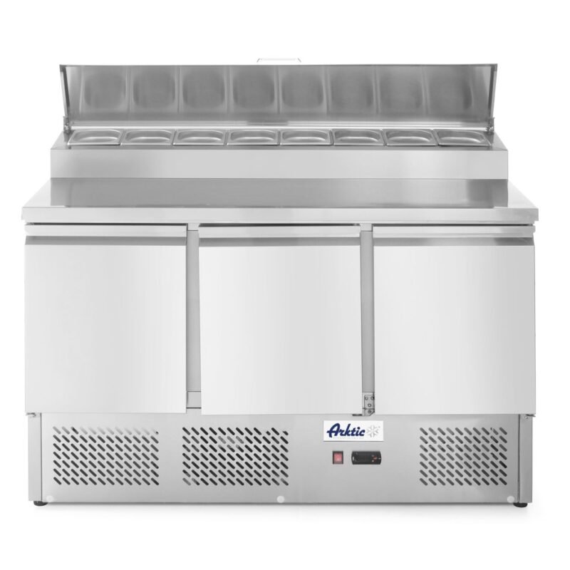 3 durų aušinimo stalas su antstatu, Arktic, 253L, 230V/310W, 700x1380x(H)1105mm