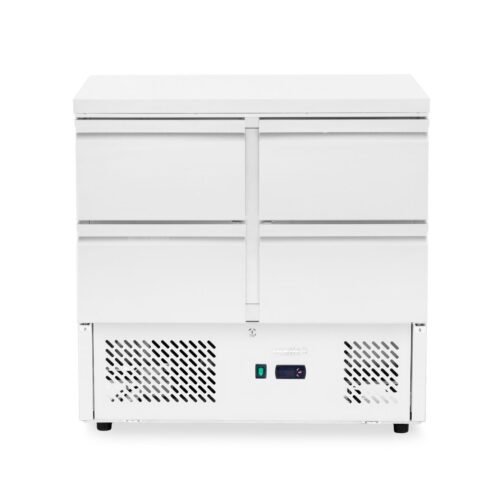 Šaldomas stalas su 4 stalčiais, Arktic, 97L, Sidabro, 230V/220W, 900x700x(H)868mm
