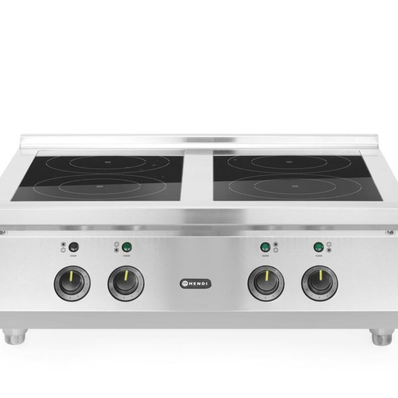 Indukcinė viryklė, 4 kaitviečių, HENDI, 2x3.5 kW hobs & 2x5 kW hobs, 400V/17000W, 800x700x(H)311mm