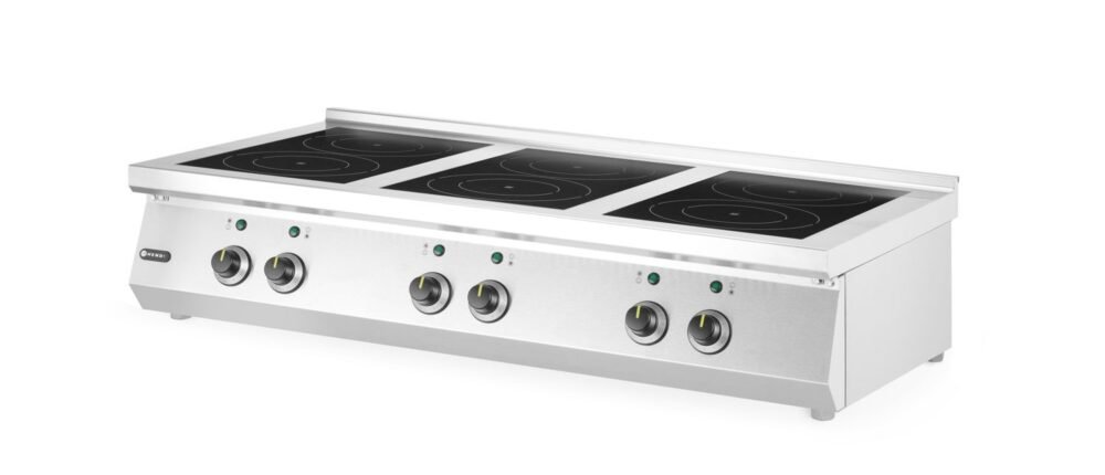 Indukcinė viryklė, 6 kaitviečių, HENDI, 3x3.5 kW hobs & 3x5 kW hobs, 400V/25500W, 1200x700x(H)311mm