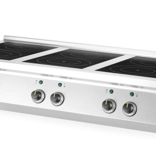 Indukcinė viryklė, 6 kaitviečių, HENDI, 3x3.5 kW hobs & 3x5 kW hobs, 400V/25500W, 1200x700x(H)311mm