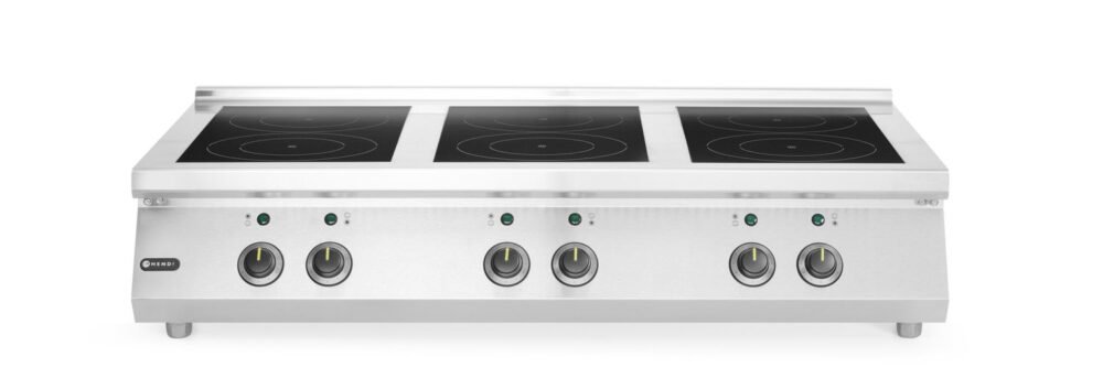 Indukcinė viryklė, 6 kaitviečių, HENDI, 3x3.5 kW hobs & 3x5 kW hobs, 400V/25500W, 1200x700x(H)311mm