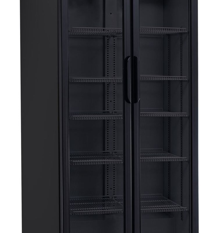 Baro šaldytuvas, dvigubos durys, Arktic, 437L, Juodas, 230V/510W, 870x605x(H)1996mm