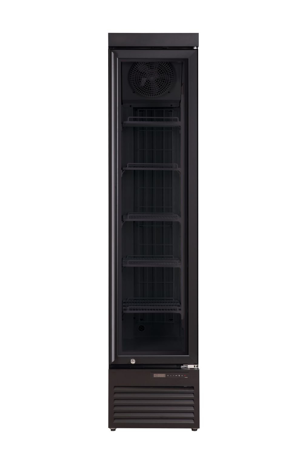 241219 Vitrininė šaldymo spinta SLIM, Arktic, 117L, Juodas, 230V/350W, 420x600x(H)1880mm