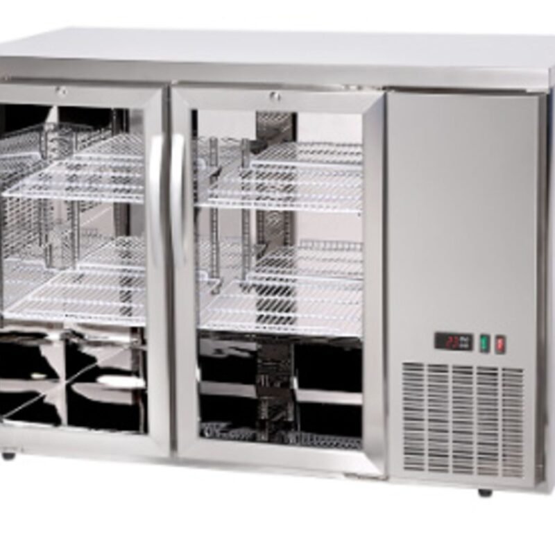 Šaldomas baro prekystalis, stiklinės durys, Arktic, 4 lentynos, 283L, Sidabro, 230V/185W, 1217x631x(H)865mm