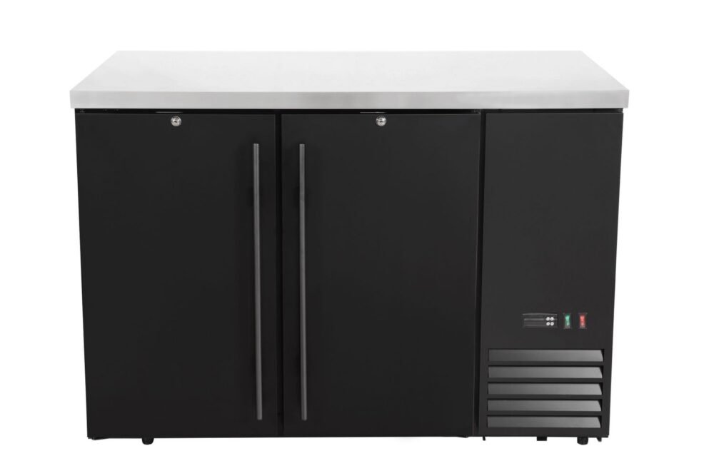 Šaldomas baro stalas, dviem durim, Arktic, 4 lentynos, 283L, Juodas, 230V/185W, 1217x631x(H)865mm