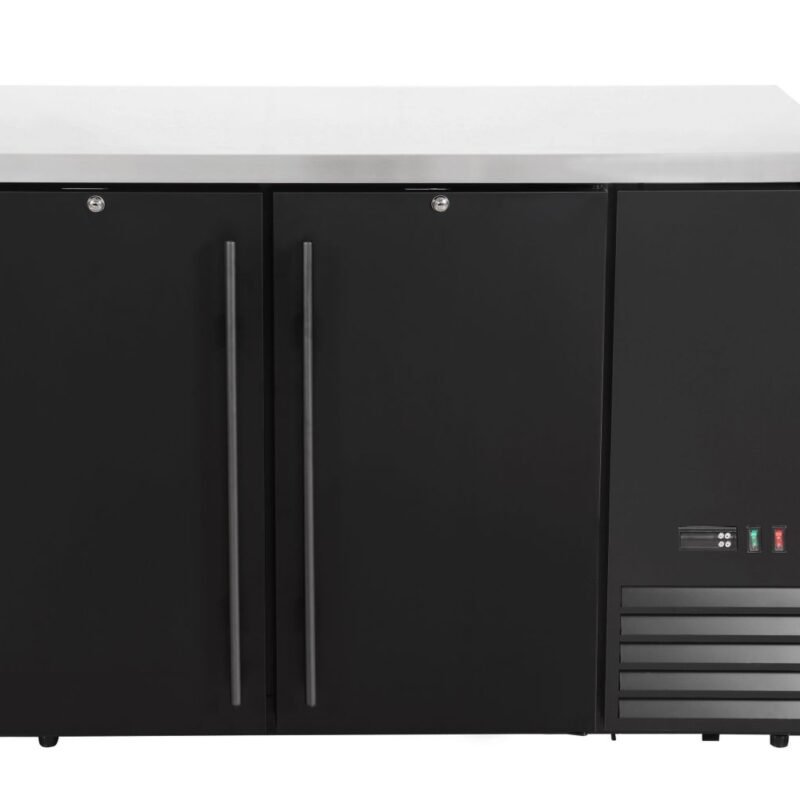 Šaldomas baro stalas, dviem durim, Arktic, 4 lentynos, 283L, Juodas, 230V/185W, 1217x631x(H)865mm