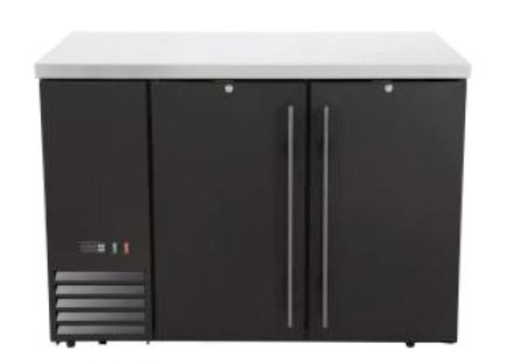 Šaldomas baro stalas su uždaromis dviejomis durimis, Arktic, 4 lentynos, 283L, Juodas, 230V/185W, 1217x631x(H)865mm