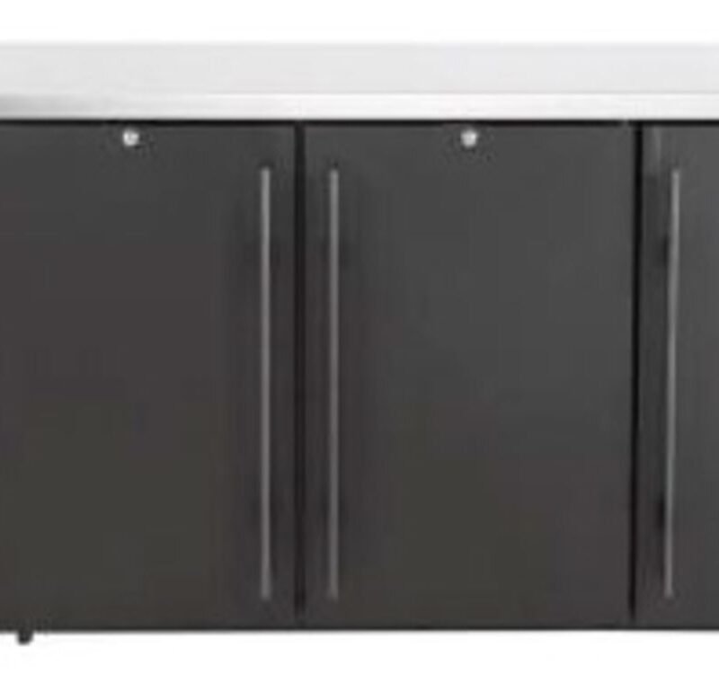 Šaldomas baro stalas su uždaromis dviejomis durimis, Arktic, 6 lentynos, 493L, Juodas, 230V/185W, 1826x631x(H)865mm