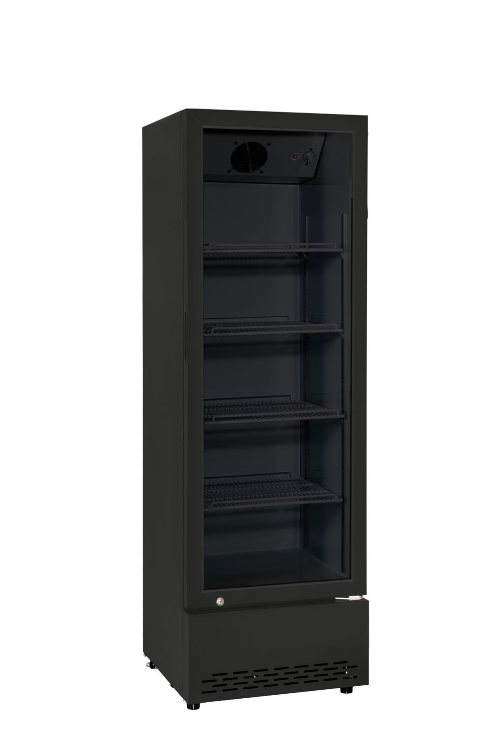 Šaldytuvas su stiklinėmis durelėmis, Arktic, 246L, Juodas, 230V/300W, 540x600x(H)1787mm