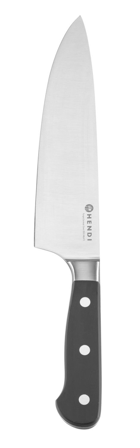 Šefo peilis 200 mm, kaltas, HENDI, Profi Line PLUS, Juodas, (L)332mm