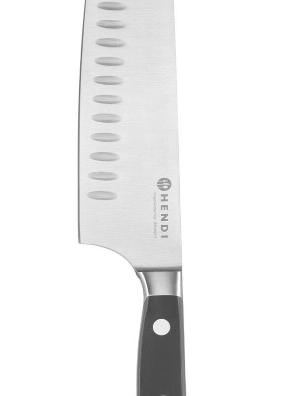 Santoku peilis 180 mm, kaltinis , HENDI, Profi Line PLUS, Juodas, (L)307mm