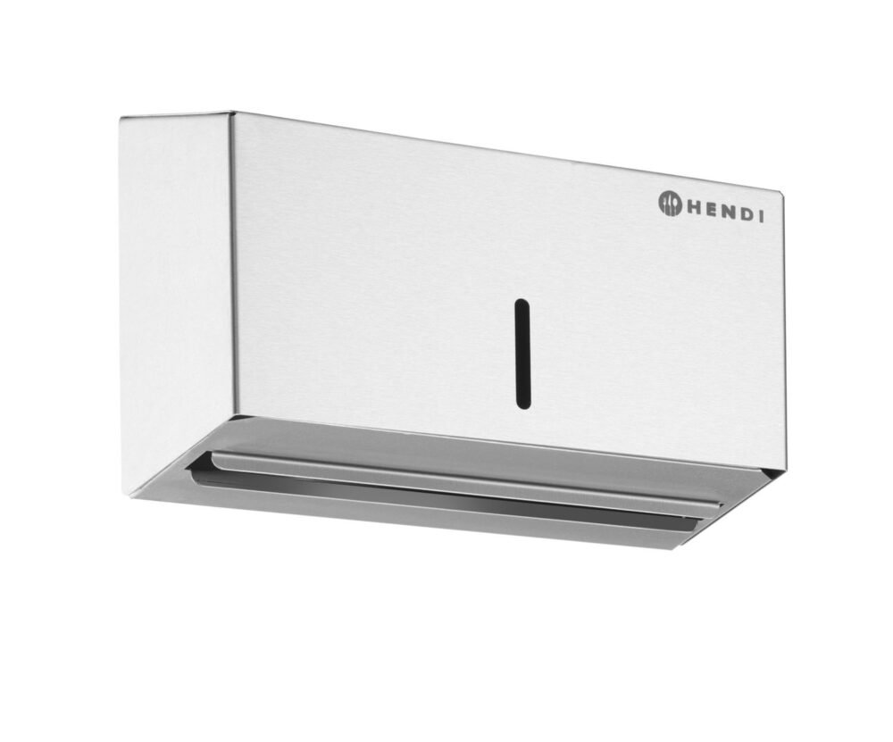 Popierinių rankšluosčių dozatorius su užraktu, HENDI, Laikiklis 250 vienetų, Sidabro, 260x120x(H)160mm