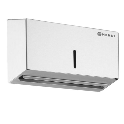 Popierinių rankšluosčių dozatorius su užraktu, HENDI, Laikiklis 250 vienetų, Sidabro, 260x120x(H)160mm