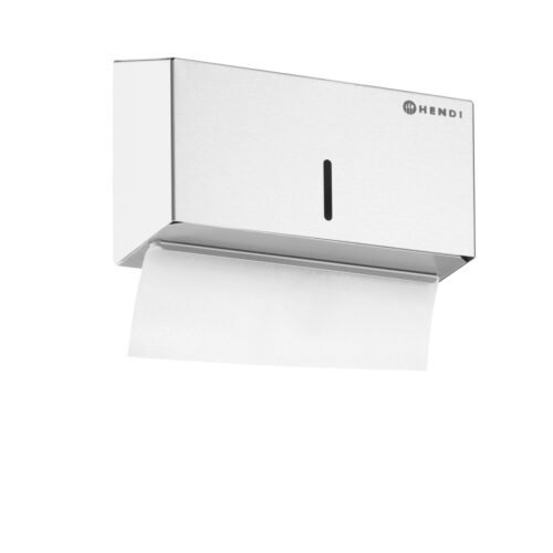 Popierinių rankšluosčių dozatorius su užraktu, HENDI, Laikiklis 250 vienetų, Sidabro, 260x120x(H)160mm
