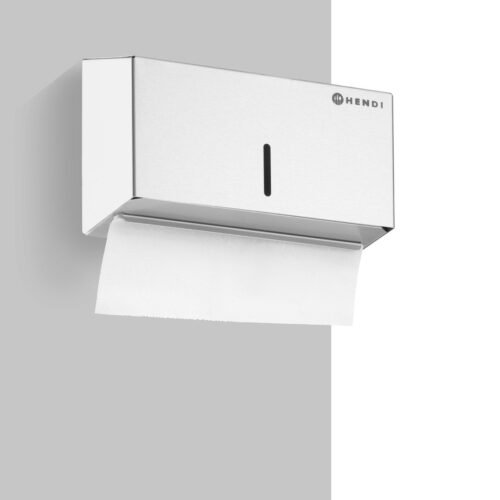 Popierinių rankšluosčių dozatorius su užraktu, HENDI, Laikiklis 250 vienetų, Sidabro, 260x120x(H)160mm