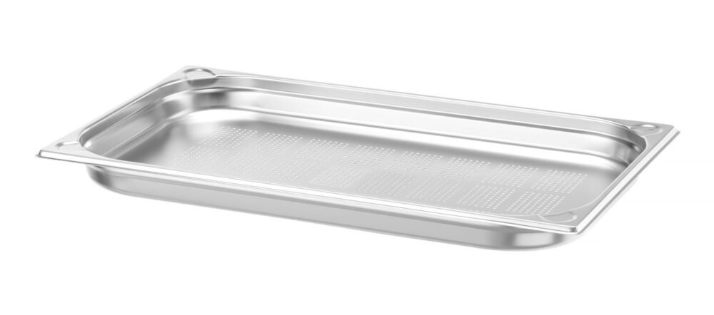 GN 1/1 perforuotas konteineris, HENDI, Profi Line PLUS, GN 1/1, 5L, Sidabro, 530x325x(H)40mm