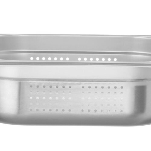 GN 1/2 konteineris, perforuotas, HENDI, Profi Line PLUS, GN 1/2, 6,5L, Sidabro, 325x265x(H)100mm