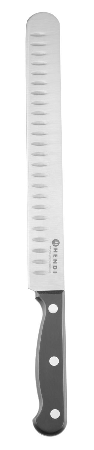 Lašišos peilis, 250 mm, štampuotas, HENDI, Profi Line, Juodas, (L)377mm