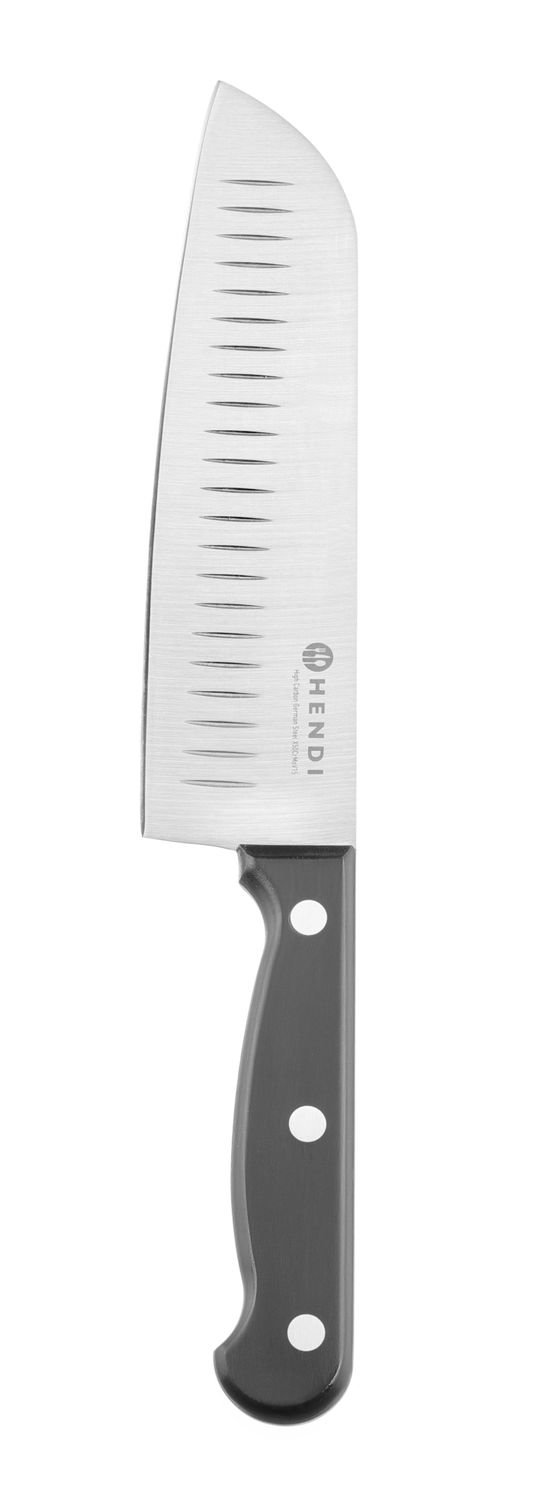 „Santoku“ peilis, 180 mm, štampuotas, HENDI, Profi Line, Juodas, (L)297mm