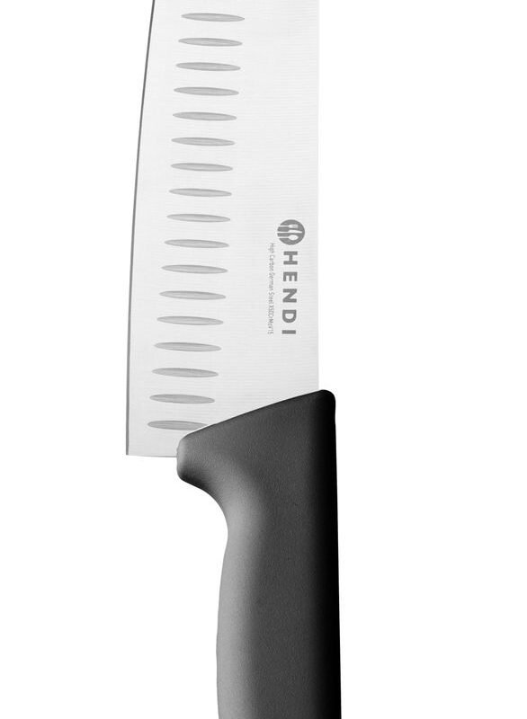 Santoku peilis, 180 mm, universalus, HENDI, Profi Line, Juodas, (L)295mm