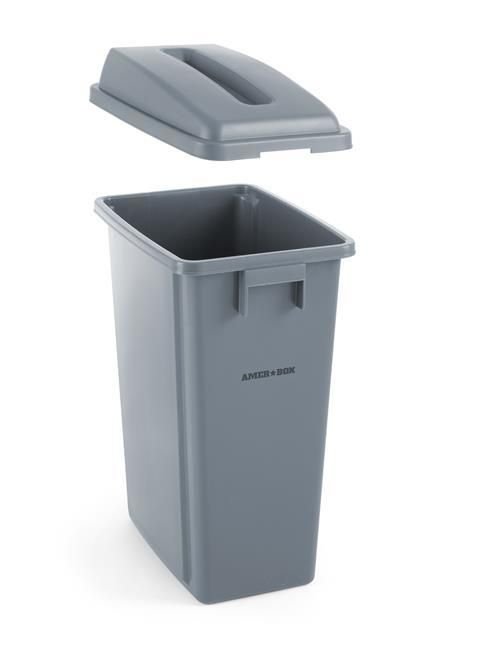 Atliekų stačiakampis konteineris 60l, AmerBox, 60L, Šviesiai pilkas, 455x315x(H)580mm